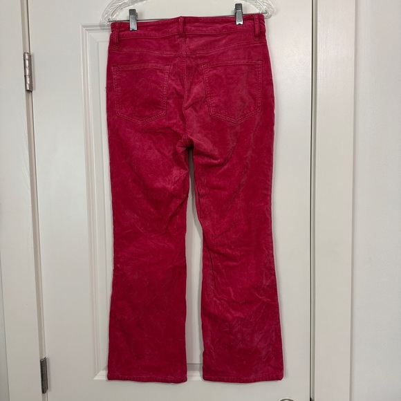 Pilcro Anthropologie 28 Pink Corduroy The Yaya Crop Flare Pants ~ Boho Ankle - Picture 3 of 9